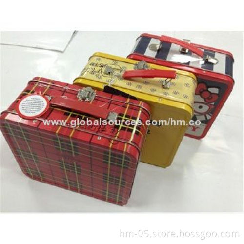 Lunch tin box, made of 0.23mm, shapes, sizes and printing can be customized
